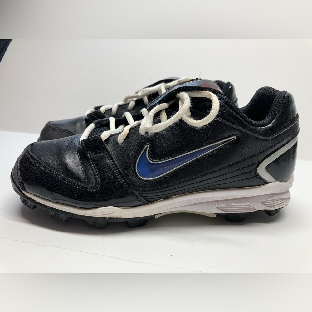 Nike Power Channel Men’s Cleats, Size 7, Black/White, Lace Ups
